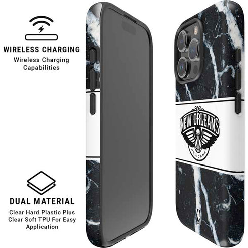 NBA New Orleans Pelicans Marble iPhone 16 Pro Magsafe Impact Case